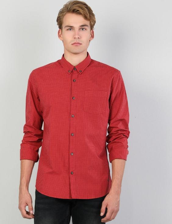 پیراهن آستین بلند قرمز مردانه کولینز کد:CL1047337|پیشنهاد محصول