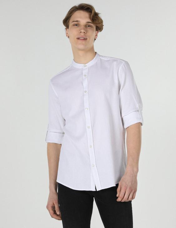پیراهن آستین بلند سفید مردانه کولینز کد:CL1057488|پیشنهاد محصول