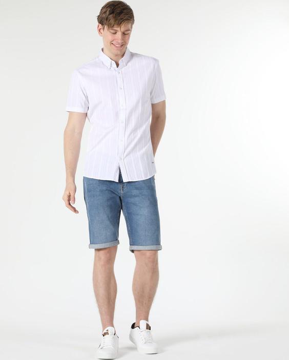 پیراهن آستین کوتاه سفید مردانه کولینز کد:CL1058031|پیشنهاد محصول