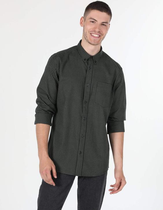 پیراهن آستین بلند سبز مردانه کولینز کد:CL1044227|پیشنهاد محصول