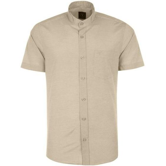 پیراهن مردانه آستین کوتاه یقه دیپلمات کرم رنگ ونکات|پیشنهاد محصول