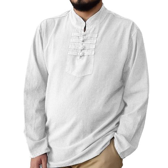 پیراهن الیافی مردانه سفید ۴گره|پیشنهاد محصول