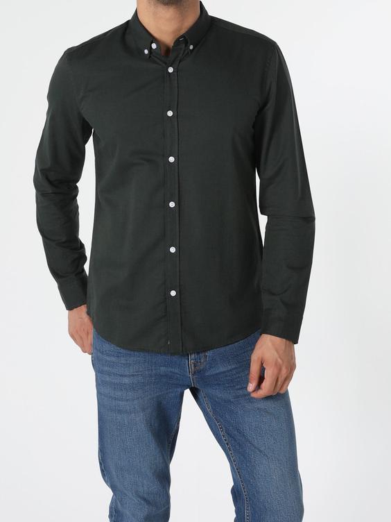 پیراهن آستین بلند سبز مردانه کولینز کد:CL1048576|پیشنهاد محصول