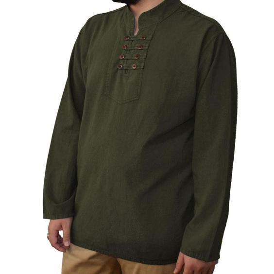 پیراهن مردانه ۸ دکمه سبز سدری تیره|پیشنهاد محصول