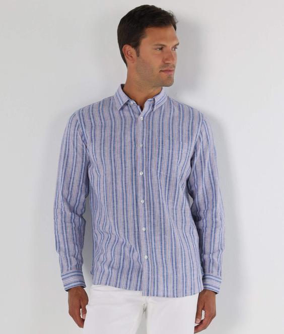 پیراهن آستین بلند آبی مردانه کولینز کد:CL1063702|پیشنهاد محصول