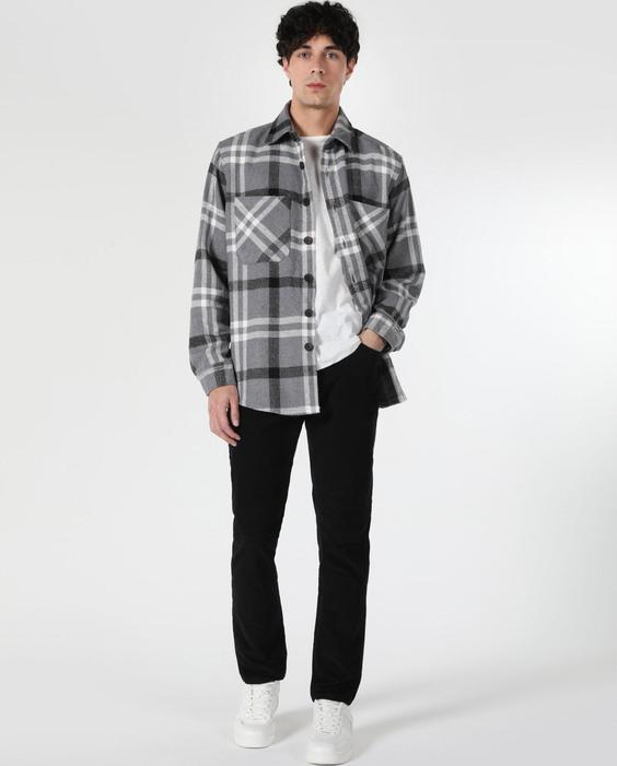 پیراهن آستین بلند خاکستری مردانه کولینز کد:CL1059955|پیشنهاد محصول