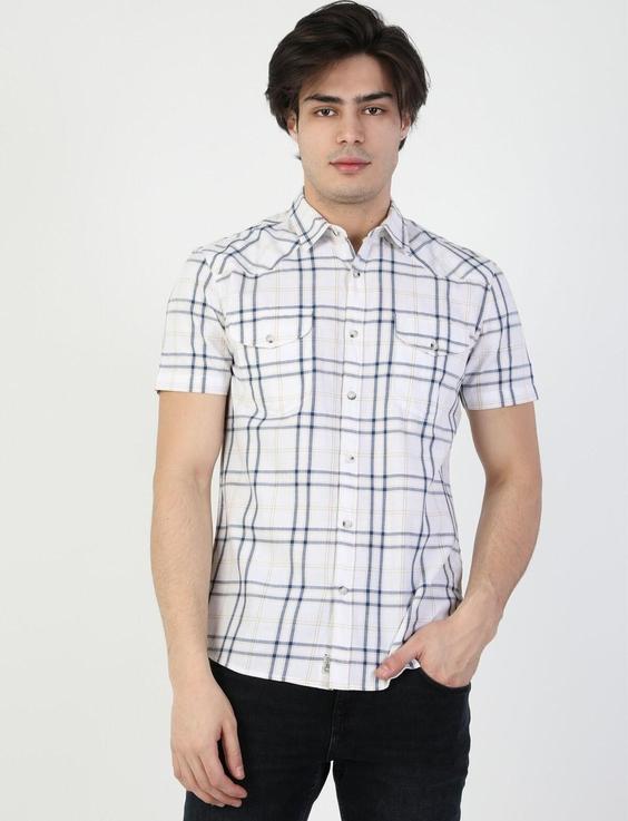 پیراهن آستین کوتاه سفید مردانه کولینز کد:CL1049296|پیشنهاد محصول