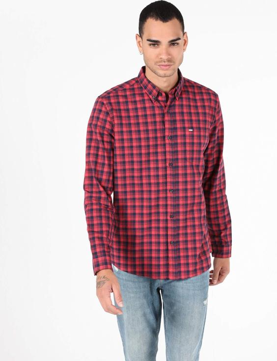 پیراهن آستین بلند قرمز مردانه کولینز کد:CL1050015|پیشنهاد محصول