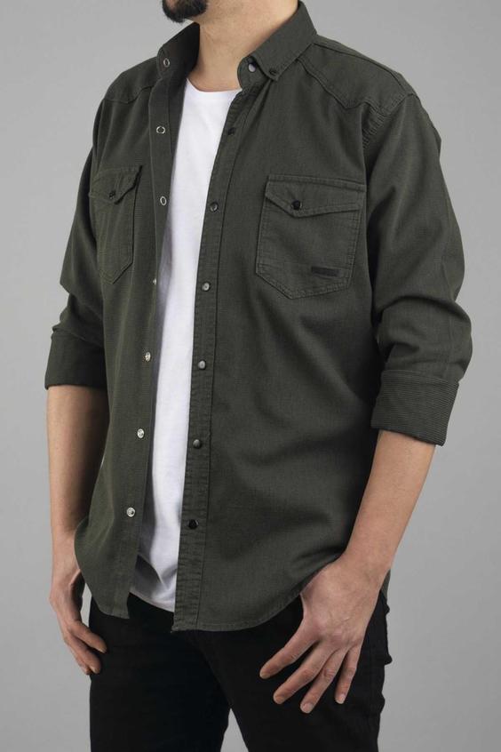 پیراهن جین اسلیم فیت یشمی مردانه برند YXC Trend Maker کد 1665245883|پیشنهاد محصول