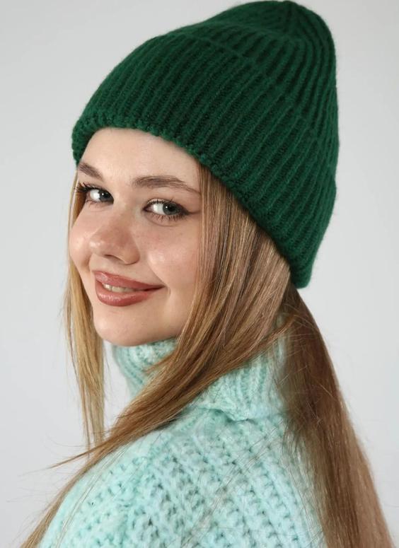 کلاه بافتنی راه راه زنانه سبز تیره|پیشنهاد محصول
