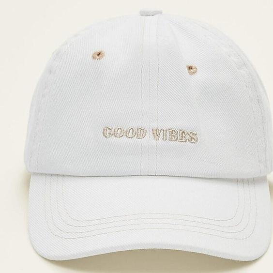 خرید اینترنتی کلاه کپ زنانه سفید استرادیواریوس 03815503 ا Good Vibes Şapka|پیشنهاد محصول