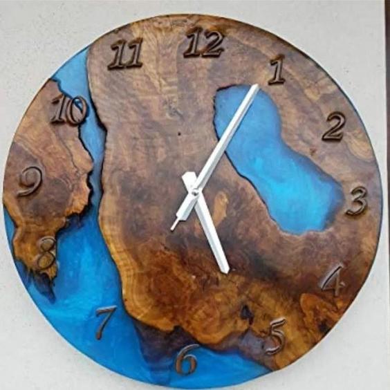 ساعت دیواری چوب و رزین کاتن مدل 48|پیشنهاد محصول