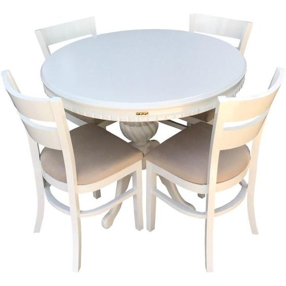 میز و صندلی ناهار خوری اسپرسان چوب مدل SM29 - سفید|پیشنهاد محصول