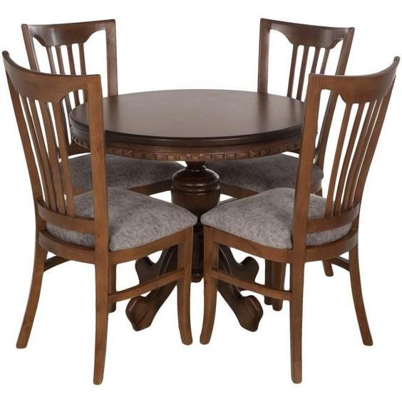 میز و صندلی ناهارخوری مدل مارشال کد 10015 - قهوه ای تیره|پیشنهاد محصول
