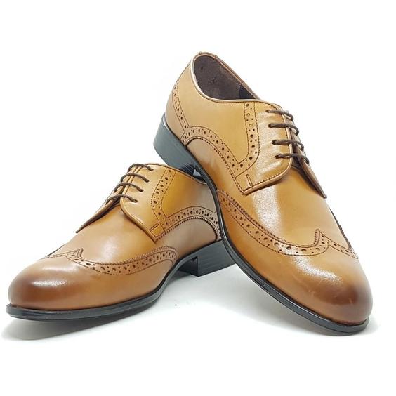 خرید اینترنتی کفش رسمی مردانه قهوه ای پیر کاردین neco000221 ا Taba Erkek Klasik Ayakkabı Bağcıklı|پیشنهاد محصول