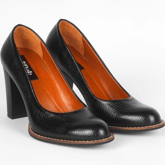 کفش پاشنه بلند زنانه پاتن چرم کد 259 - مشکی / 36|پیشنهاد محصول