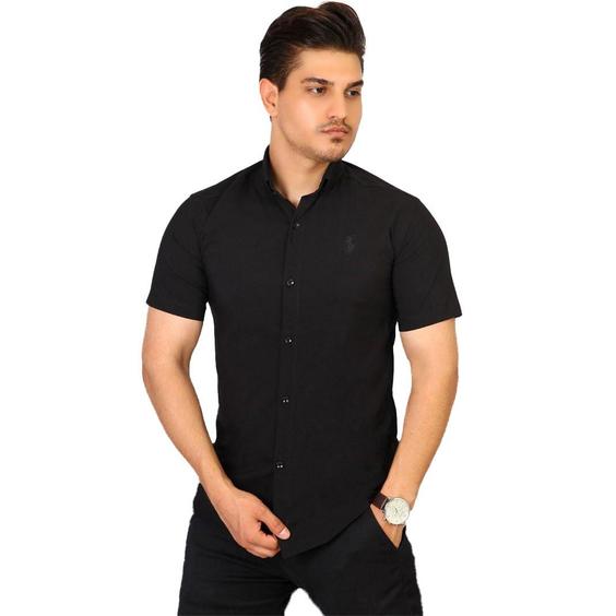 پیراهن مردانه مشکی یقه دیپلمات - کد L0111|پیشنهاد محصول