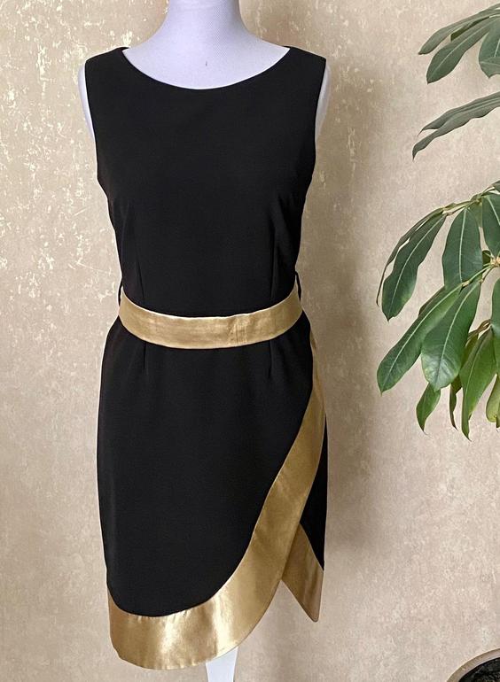 پیراهن میدی مجلسی با نوار طلایی ا Dress|پیشنهاد محصول