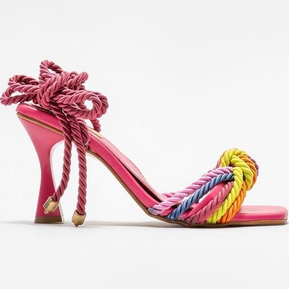 خرید اینترنتی کفش پاشنه دار زنانه صورتی اله CHASE ا Fuşya Kadın Topuklu Sandalet|پیشنهاد محصول
