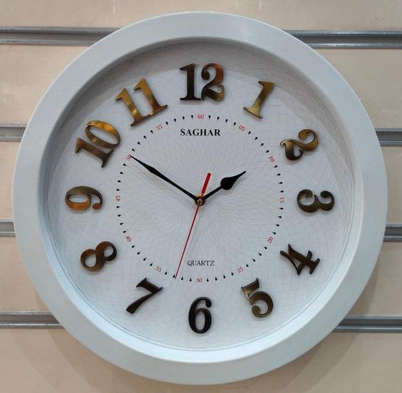 ساعت دیواری ساغر قیمت مناسب - طوسی اعداد رومی ا Sagar wall clock|پیشنهاد محصول