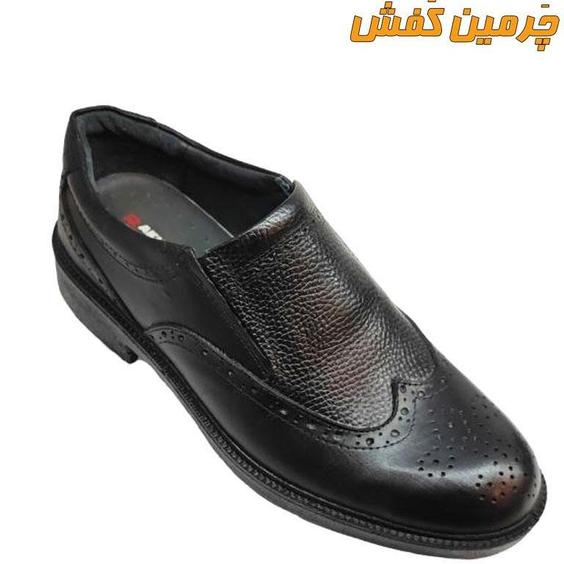 کفش تمام چرم رسمی و اداری مردانه هشترک زیره پی یو کد 7109 ا Natural men's leather shoes|پیشنهاد محصول