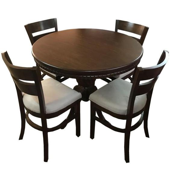 میز و صندلی ناهار خوری شرکت اسپرسان چوب مدل sm04 - قهوه ای تیره|پیشنهاد محصول