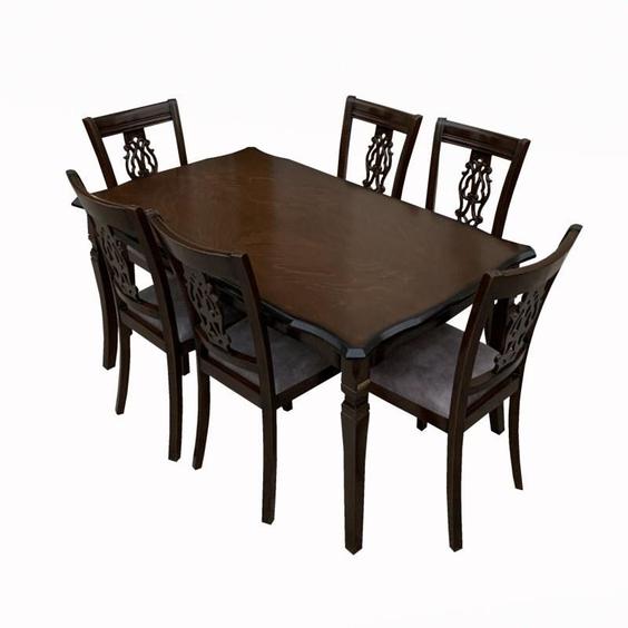 میز و صندلی ناهار خوری اسپرسان چوب کد Sm81 - قهوه ای تیره|پیشنهاد محصول
