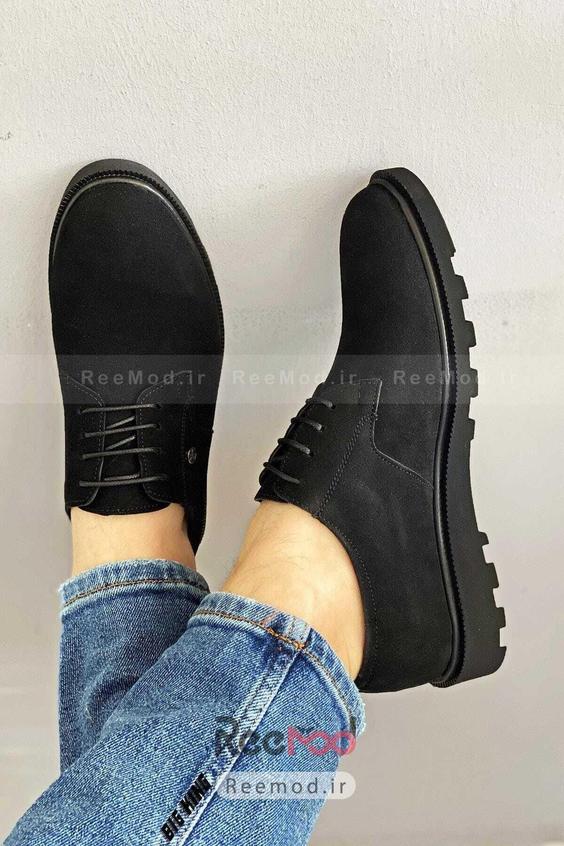 کفش کلاسیک جیر آج دار مردانه مشکی برند BIG KING|پیشنهاد محصول