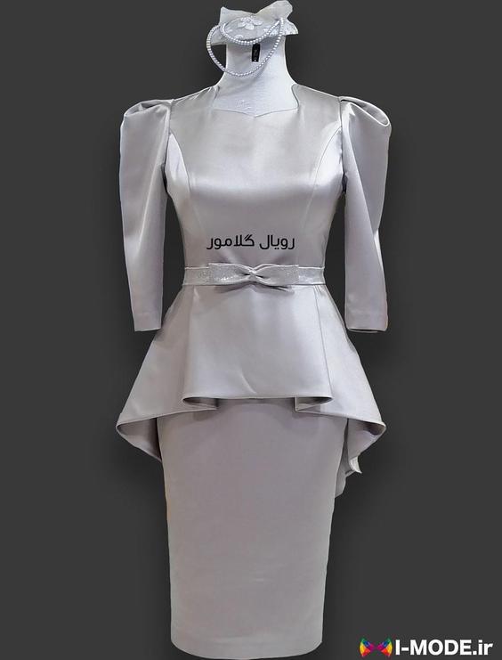لباس مجلسی کوتاه زنانه لباس مجلسی نقره ای|پیشنهاد محصول