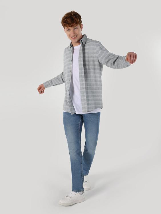 پیراهن آستین بلند خاکستری مردانه کولینز کد:CL1059609|پیشنهاد محصول