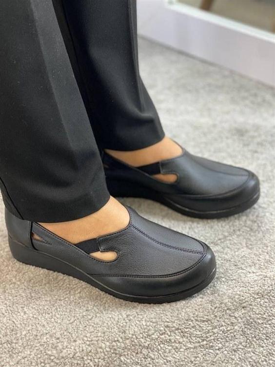 کفش چرم مجلسی زنانه با ضمانت کیفیت مدل هانا کفی طبی فوق العاده راحت سایز بندی ۳۶ تا ۴۱ ا کد ۱۵|پیشنهاد محصول