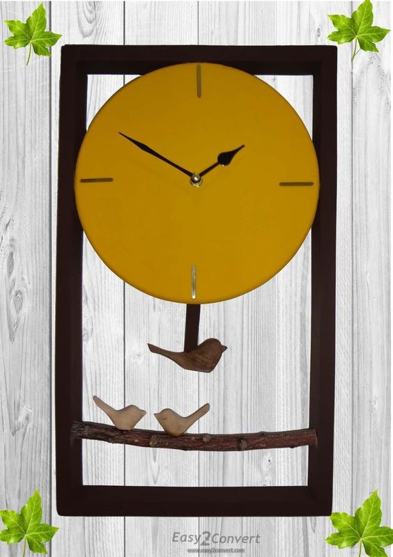 ساعت دیواری چوبی دستساز پاندول دار ا Handmade wooden wall clock with pendulum|پیشنهاد محصول