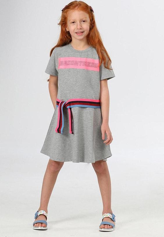 خرید اینترنتی پیراهن روزمره بچه گانه دخترانه طوسی برند LupiaKids LCW-23SUM-036 ا Brightness Kız Çocuk Elbise|پیشنهاد محصول