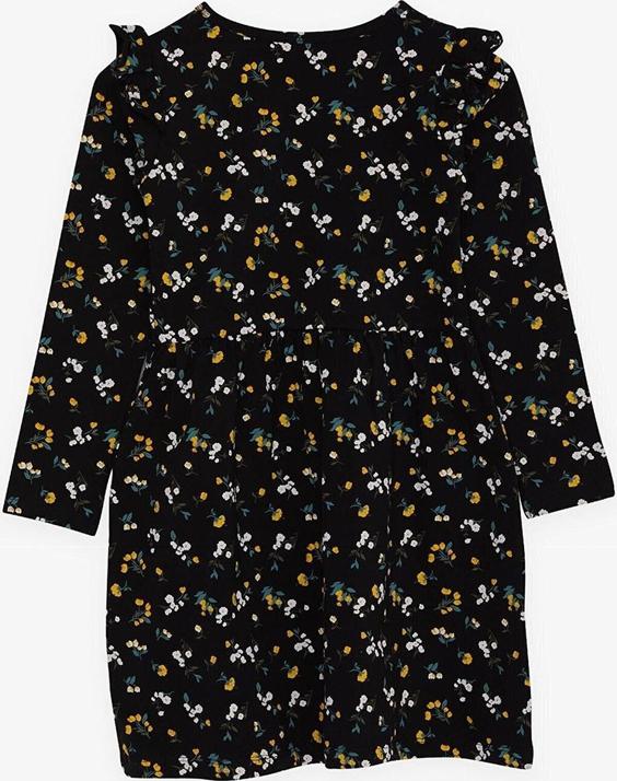 خرید اینترنتی پیراهن روزمره بچه گانه دخترانه سیاه برند Breeze 18121 ا Kız Çocuk Uzun Kollu Elbise Çiçek Desenli Siyah (4-8 Yaş)|پیشنهاد محصول