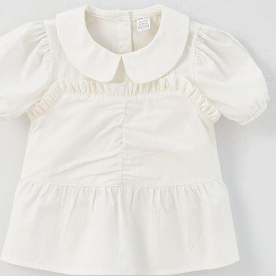 Bebe Yaka Kısa Kollu Kız Bebek Gömlek|پیشنهاد محصول