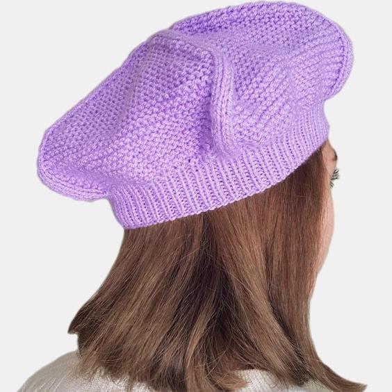 کلاه برت زنانه و مردانه بافت مدل LPurple|پیشنهاد محصول