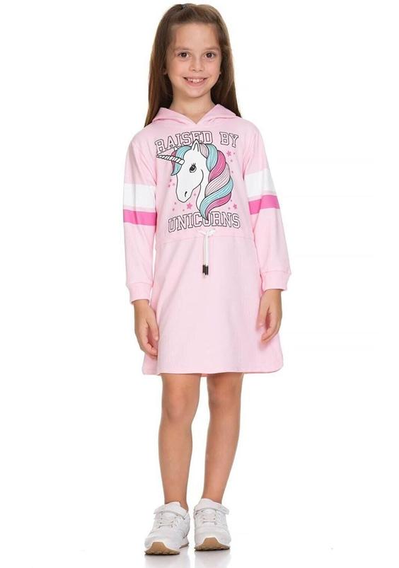 خرید اینترنتی پیراهن روزمره بچه گانه دخترانه صورتی السی وایکیکی 51305 ا Unicorn Baskılı Elbise|پیشنهاد محصول