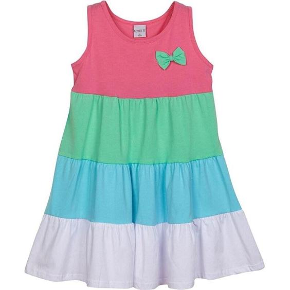 Kız Çocuk Renkli Büzgülü Askılı Elbise|پیشنهاد محصول
