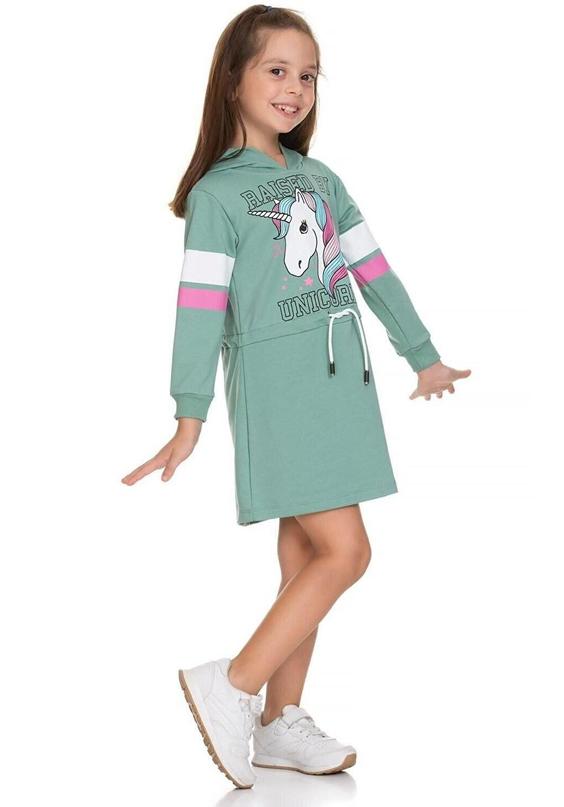 خرید اینترنتی پیراهن روزمره بچه گانه دخترانه سبز السی وایکیکی S000006537 ا Unicorn Baskılı Elbise|پیشنهاد محصول