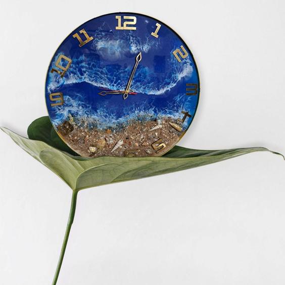 ساعت دیواری رزینی ساحل موج ودریا سایز۵۵|پیشنهاد محصول