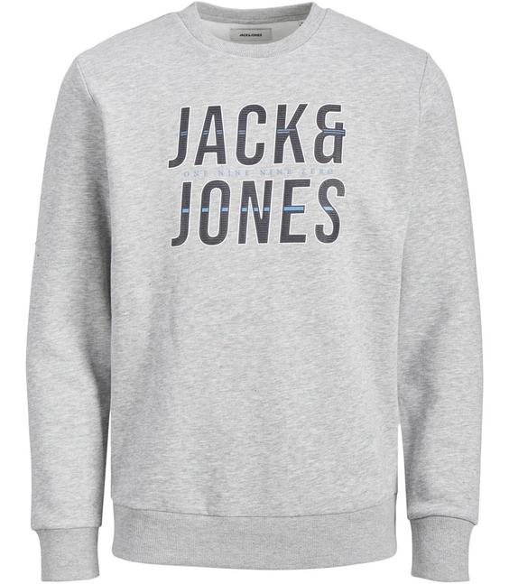 خرید اینترنتی پلیور مردانه طوسی برند jack jones 12211540 ا Bisiklet Yaka Logo Baskili Sweatshirt- Xilo|پیشنهاد محصول