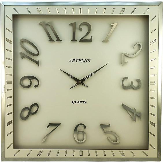 ساعت دیواری آرتمیس مدل 2038 نقره ای صفحه سفید|پیشنهاد محصول