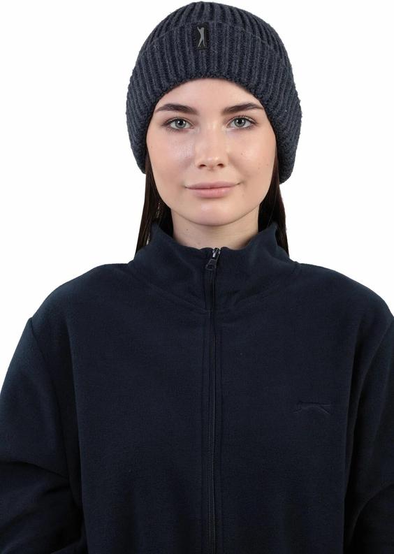 خرید اینترنتی کلاه زمستانی زنانه سرمه‌ای اسلازنگر Bert-Bere ا Bert Kalın Fitili Dokuma Bere Beanie Unisex Lacivert V2|پیشنهاد محصول