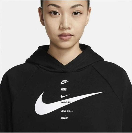 هودی زنانه سیاه برند nike DJ1166 010 ا Sportswear Swoosh Brushed-Back Fleece Hoodie Sweatshirt|پیشنهاد محصول