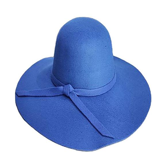 کلاه زنانه مدل شهرزادی لبه بلند آبی کاربنی|پیشنهاد محصول