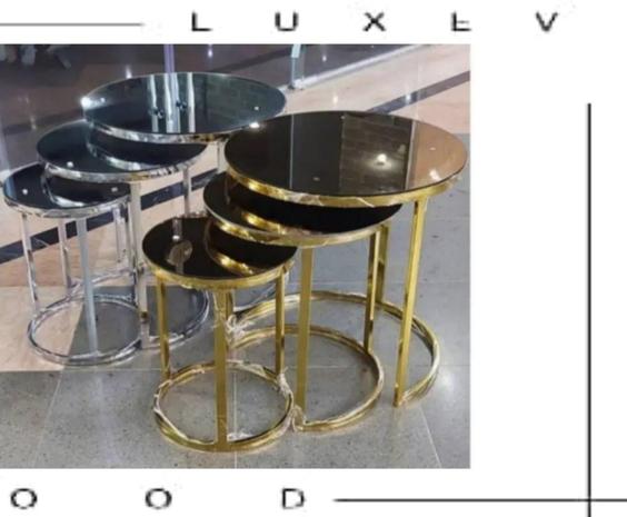 میز عسلی مدل کمجا استند - آینه / سیلور‌ / مشکی|پیشنهاد محصول