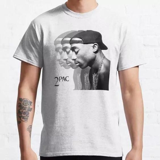 تیشرت لانگ  2PAC  طرح Repeat Classic T-Shirt کد 1438 202|باسلام