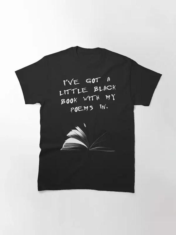 تیشرت پینک فلوید تیشرت Little Black Book - Pink Floyd Inspired Lyric Design کد 1563 202|باسلام