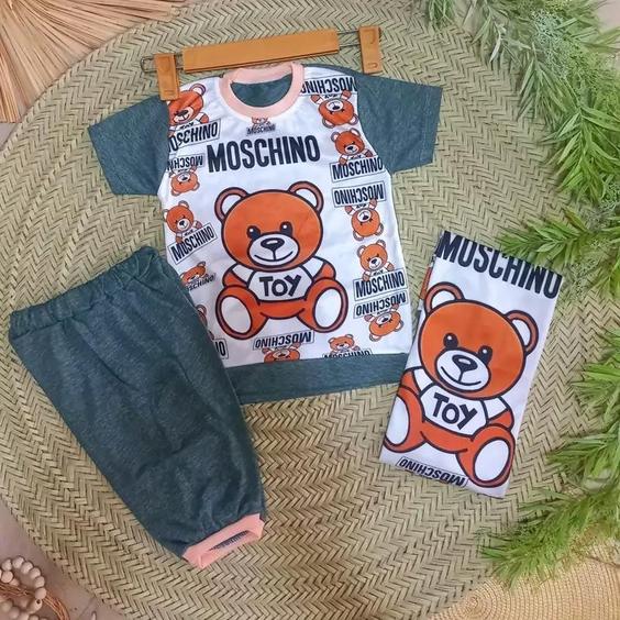 تیشرت شلوارک  پسرانه طرح خرس MOSCHINO |باسلام (ارزانسرای  خانم محمدی)