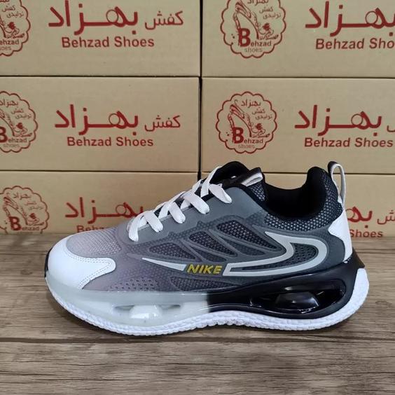 کتونی nike نایک زیره کپسولی پسرانه رنگ سفید طوسی سایز 37 تا 40 کفی طبی زیره کپسولی لژ 4 سانتی رویه بافت خارجی سبک و راحت|باسلام